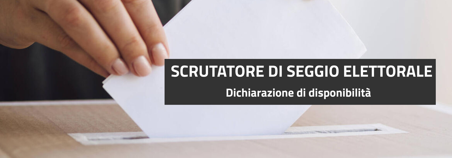 Manifestazione di disponibilità alla nomina di scrutatore di seggio elettorale