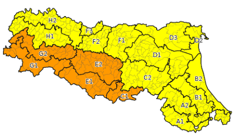 Allerta meteo arancione per la giornata del 08/12/2024