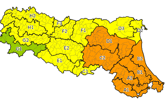 Allerta meteo arancione per la giornata del 09/12/2024