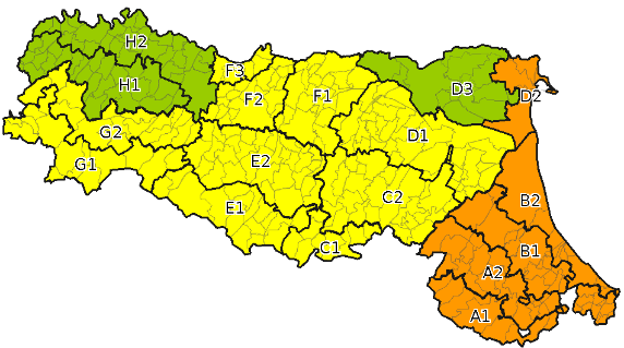 Allerta gialla per la giornata del 20 dicembre