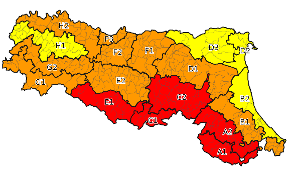 Allerta meteo arancione per martedì 28 gennaio