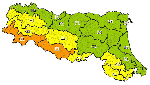 Allerta gialla per il 26 e 27 settembre