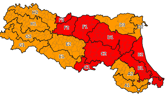 Allerta arancione per sabato 19 ottobre