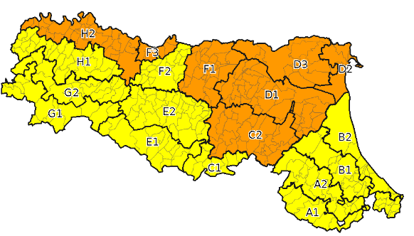 Allerta gialla per mercoledì 23 ottobre