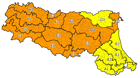 Allerta arancione per sabato 26 ottobre